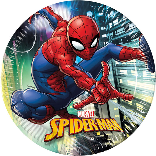 8 Paper Plates Large 23cm - Spiderman Team Up