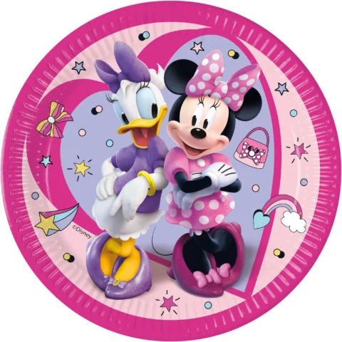 8 Assiettes en Carton D23cm - Minnie