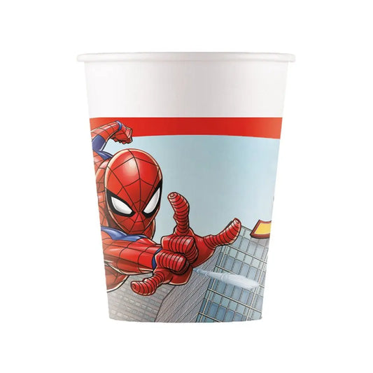 8 Gobelets en Carton 200cl - Spiderman