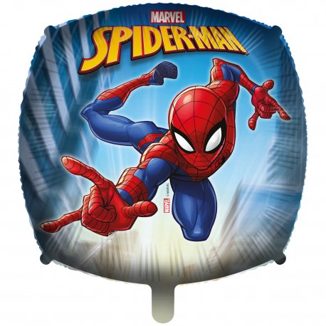 1 Spiderman Square Foil Balloon 46cm - Spider-Man Crime Fighter