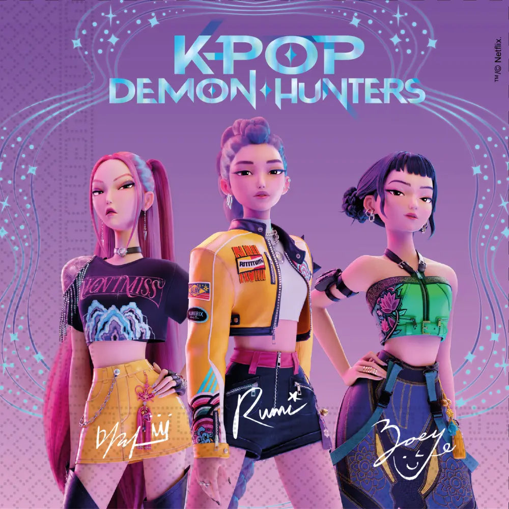 20 Serviettes en Papier 33x33cm - K-POP Demon Hunters