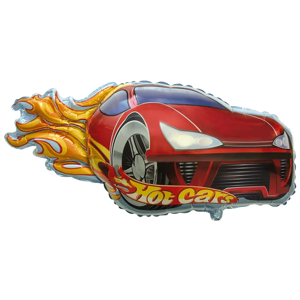 Ballon Alu 17 x 31" - Hot Cars Rouge