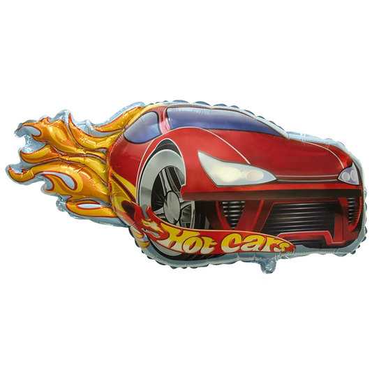 Ballon Alu 17 x 31" - Hot Cars Rouge