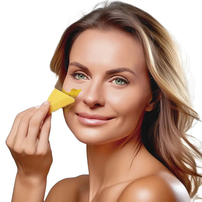 Maquillage avec éponge - Jaune