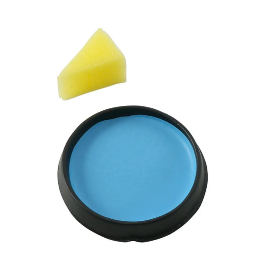 Maquillage avec éponge - Bleu ciel