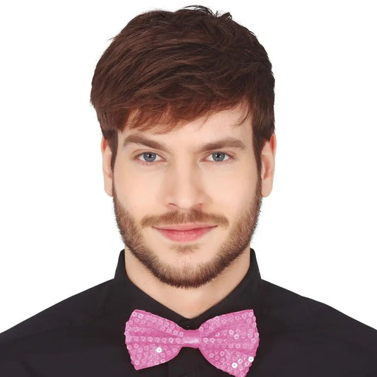 Nœud Papillon Sequins Rose
