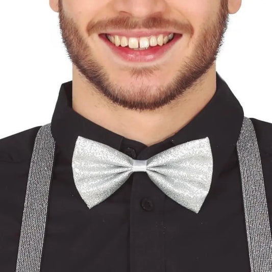 Nœud Papillon Paillettes Argent