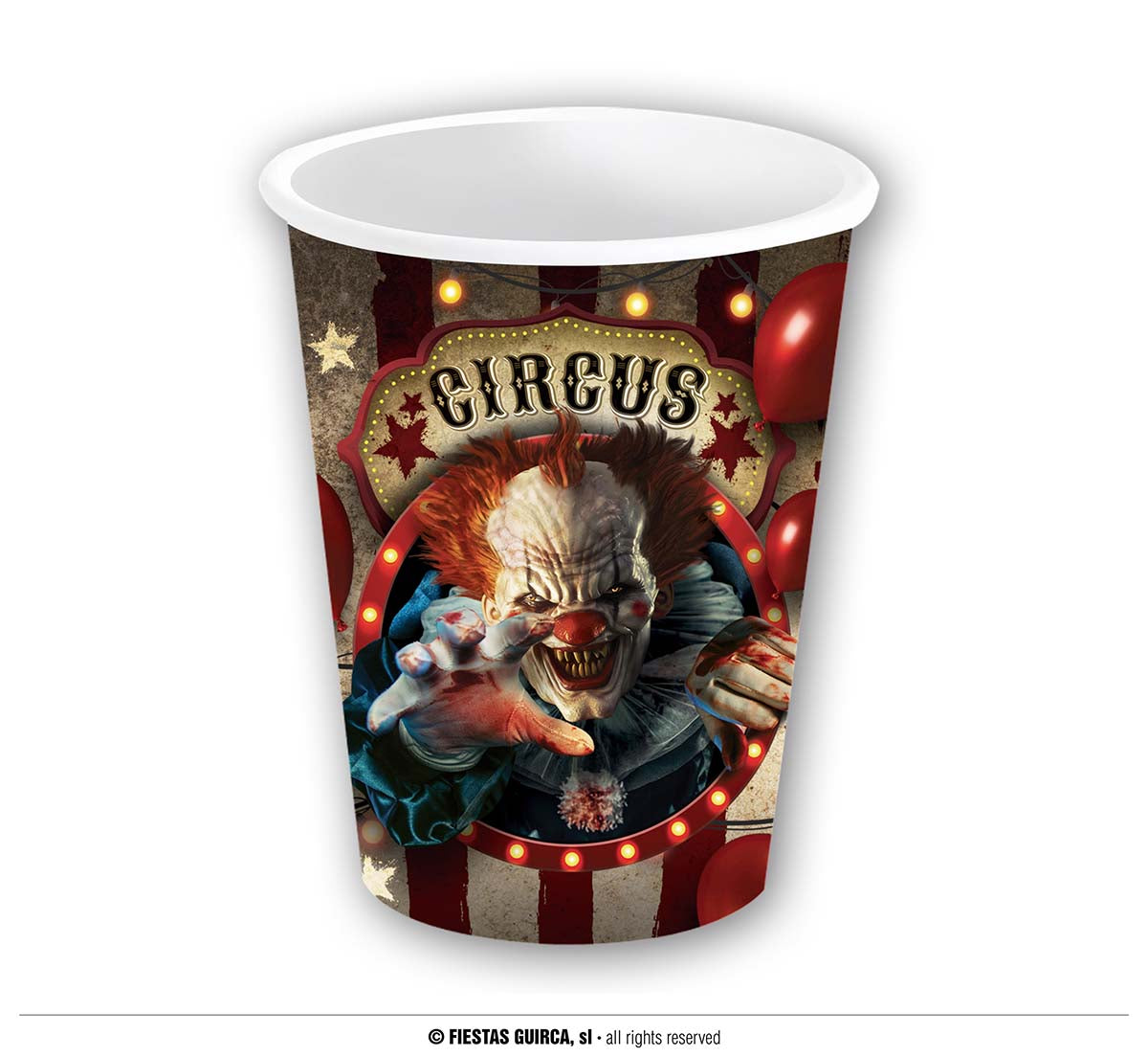 SACHET DE 6 VERRES CLOWN 240 ML