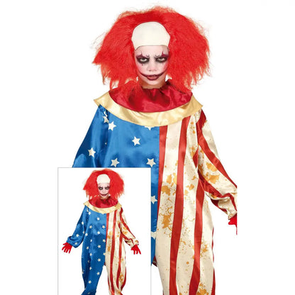 Costume Enfant Clown Patriot - 10/12 ans