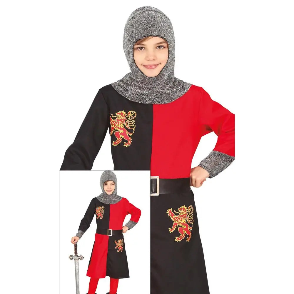 Costume Chevalier Rouge/Noir - 5-6 ans