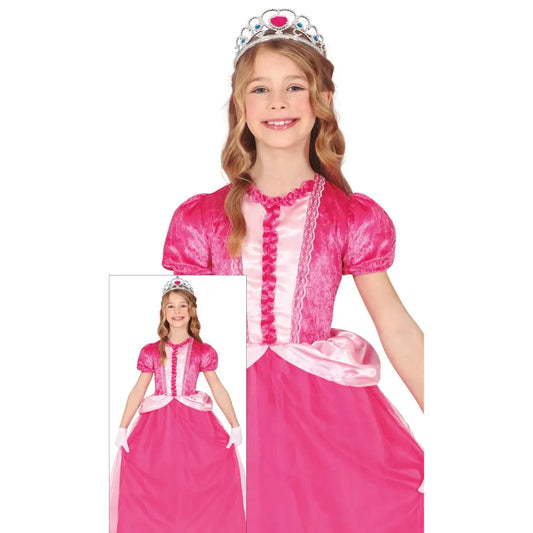 Costume Fille "Princesse Rose" - 7-9 ans