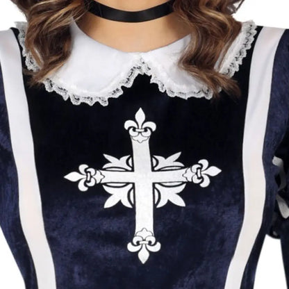 Costume Femme Mousquetaire Bleu - L