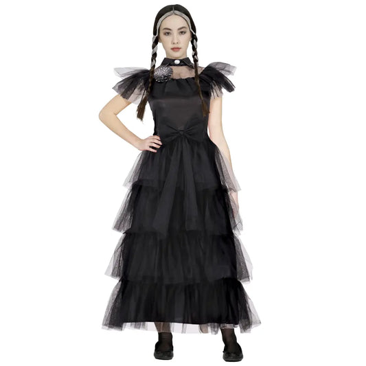 Costume Ado "Mercredi Addams Wednesday Gothique" - Taille 14-16 ans