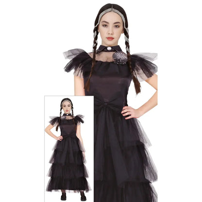Costume Ado "Mercredi Addams Wednesday Gothique" - Taille 14-16 ans