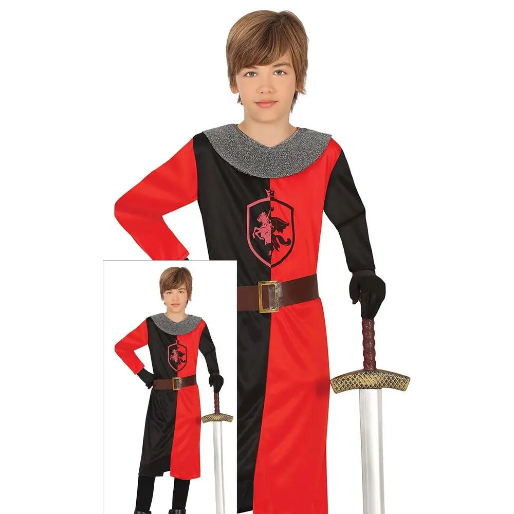 Costume Chevalier Médiéval Rouge - 7-9 ans