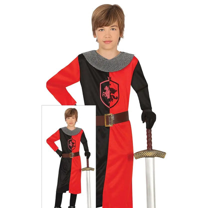 Costume Chevalier Médiéval Rouge - 7-9 ans