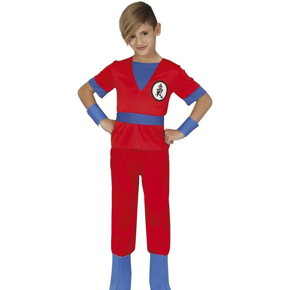 Costume Ninja Rouge/Bleu - 3-4 ans