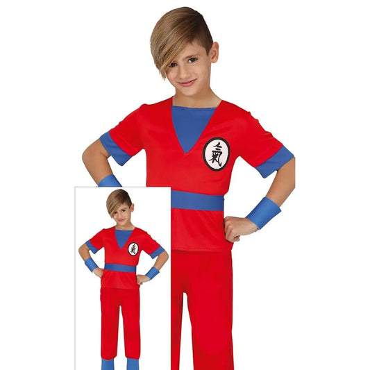 Costume Ninja Rouge/Bleu - 3-4 ans