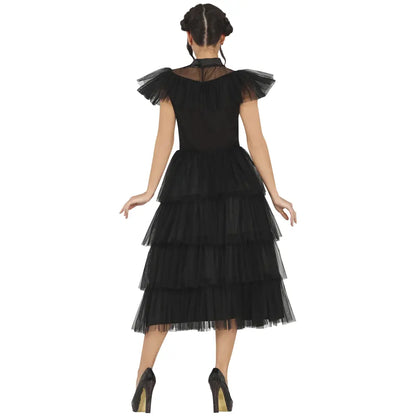 Costume Adulte "Mercredi Addams Wednesday Gothique" - S - Taille 36–38