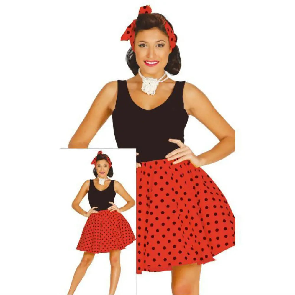 Costume Femme Set Pin-Up Rouge - L