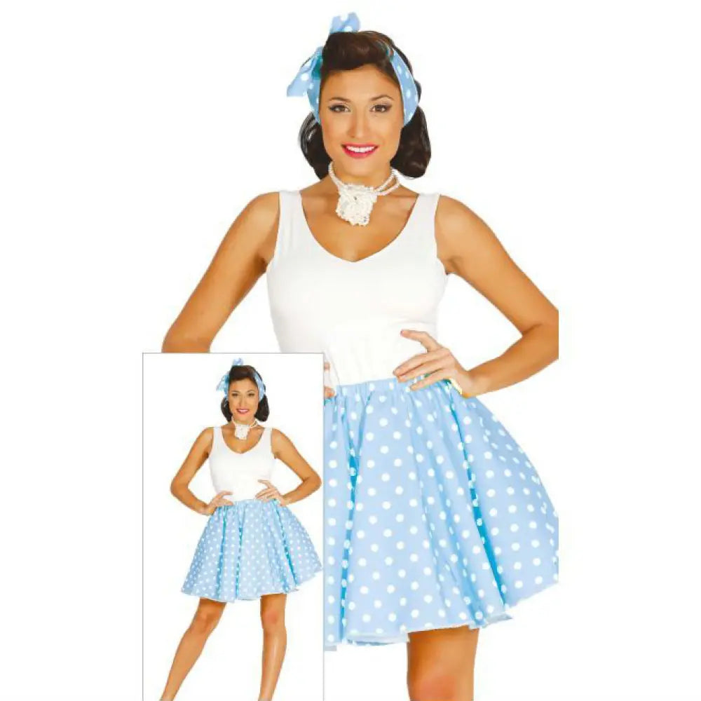 Costume Femme Set Pin-Up Bleu Ciel - L