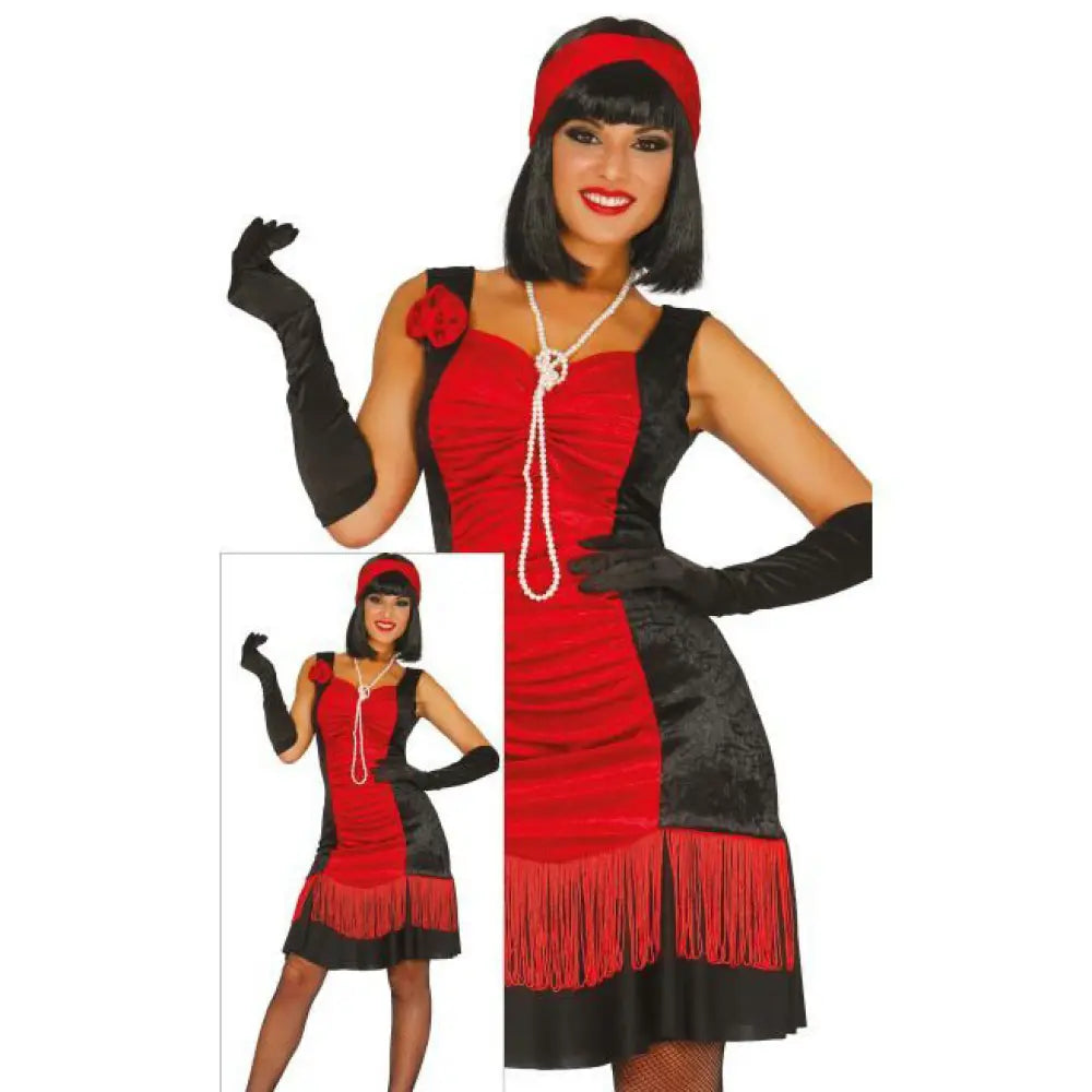 Costume Femme Charleston Rouge - M