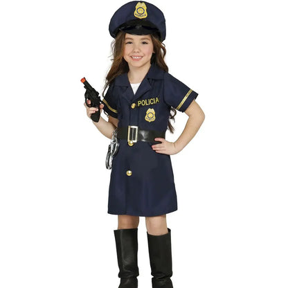Costume Policier Fille - 3-4 ans