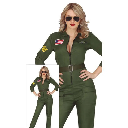 Costume Femme Pilote Militaire - XL