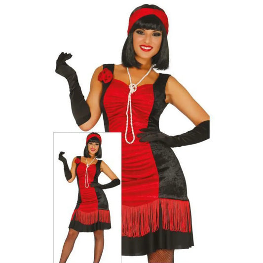 Costume Femme Charleston Rouge & Noir - XL