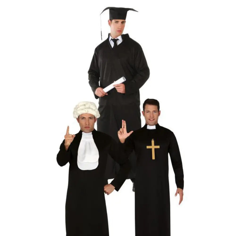 Costume Homme Juge/Prêtre/Etudiant - M