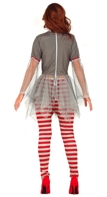 costume killer clown gris S