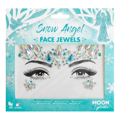 Strass Autocollant - Snow Angel - Blanc & Bleu - Glitter