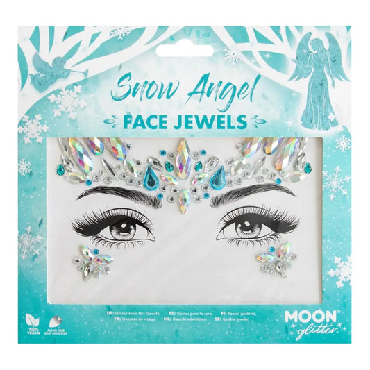 Strass Autocollant - Snow Angel - Blanc & Bleu - Glitter