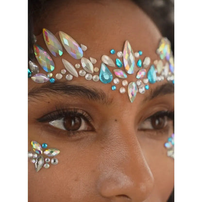 Strass Autocollant - Snow Angel - Blanc & Bleu - Glitter