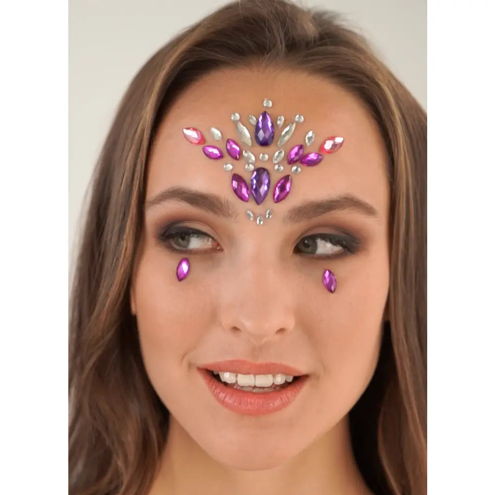 Strass Autocollant - Unicorn Fantasy - Argent - Rose & Violet - Glitter