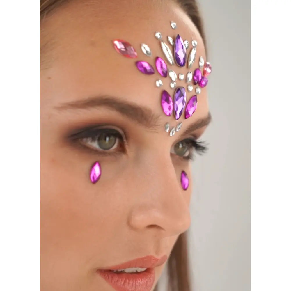 Strass Autocollant - Unicorn Fantasy - Argent - Rose & Violet - Glitter