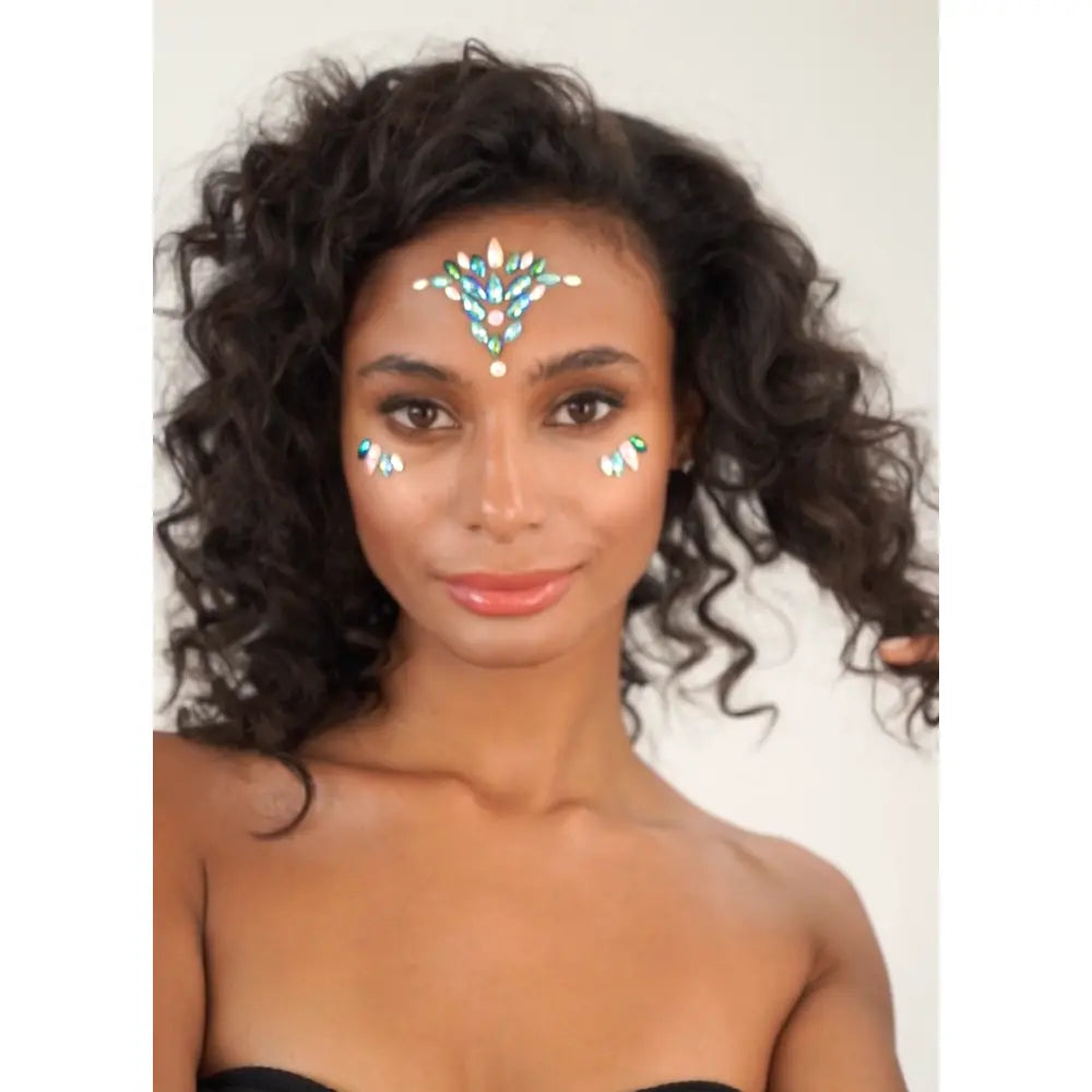 Strass Autocollant - Mystic Mermaid - Blanc & Bleu - Glitter