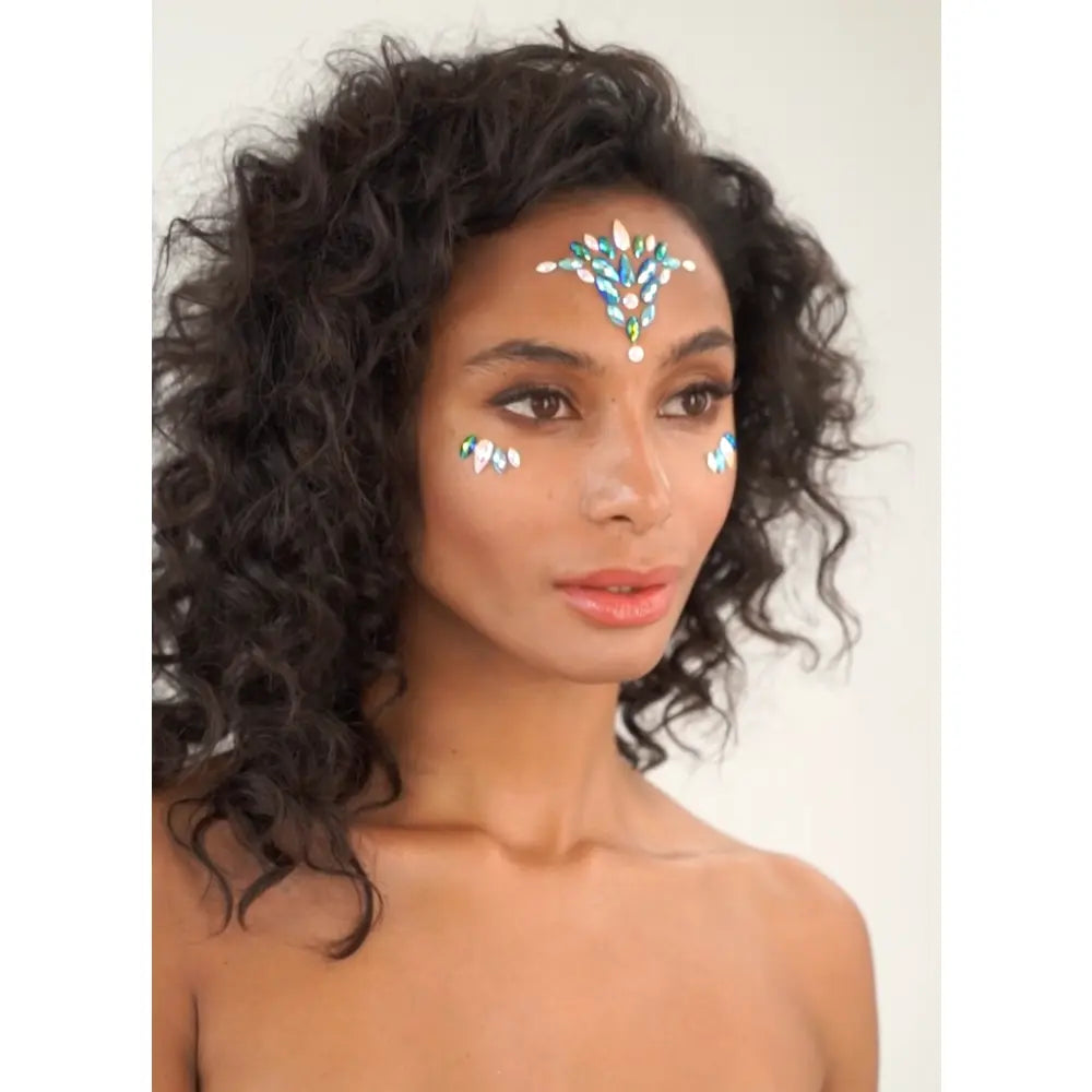 Strass Autocollant - Mystic Mermaid - Blanc & Bleu - Glitter