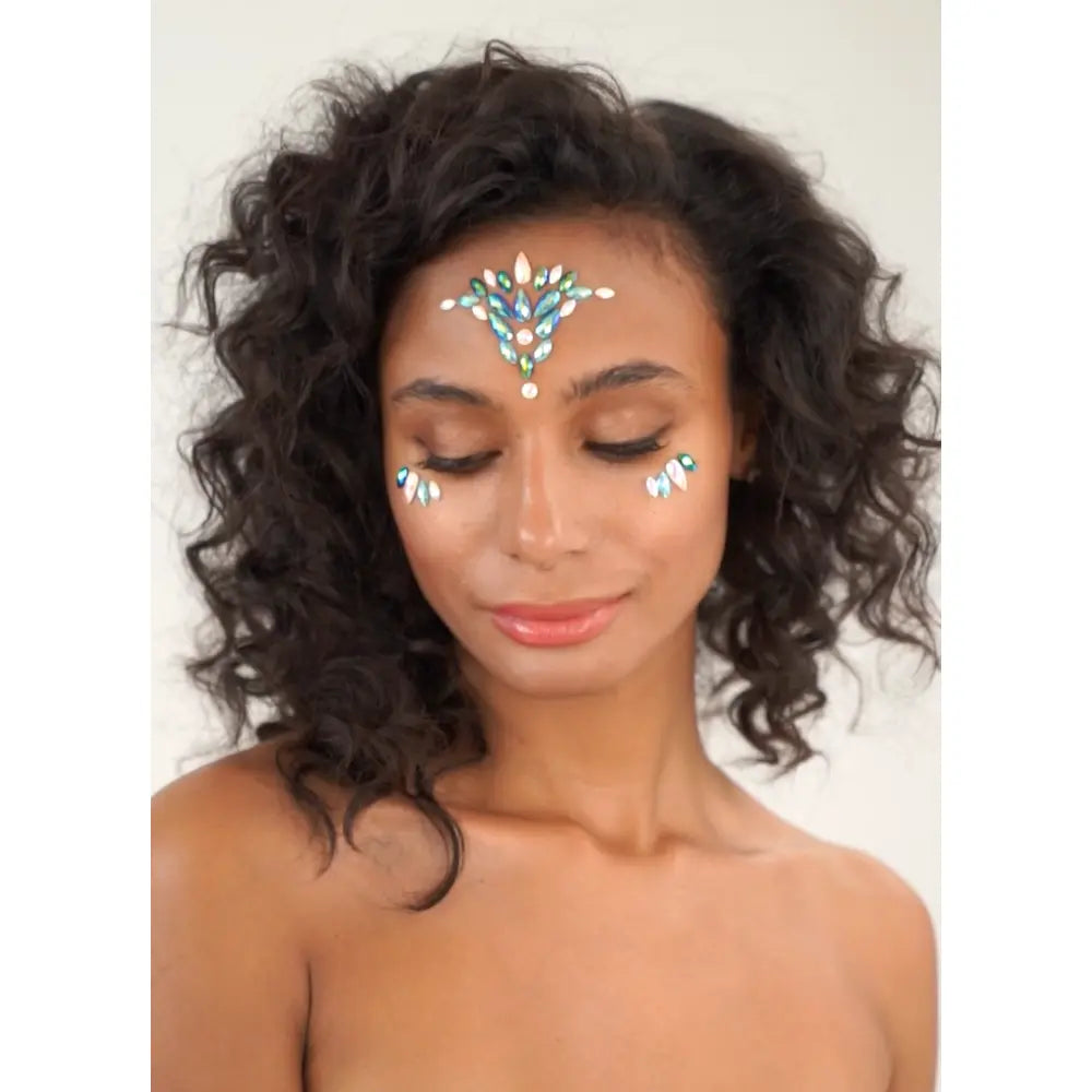 Strass Autocollant - Mystic Mermaid - Blanc & Bleu - Glitter