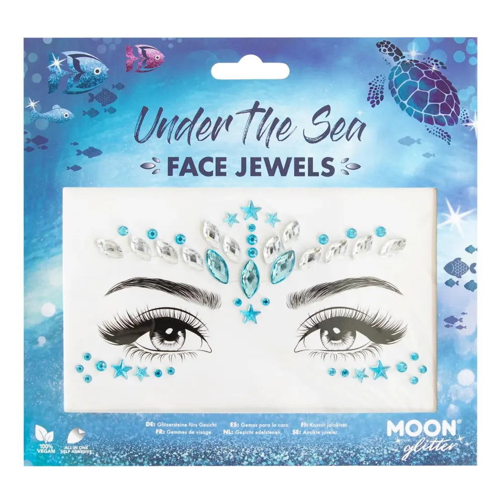 Strass Autocollant - Under The Sea - Argent & Bleu - Glitter
