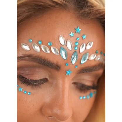 Strass Autocollant - Under The Sea - Argent & Bleu - Glitter