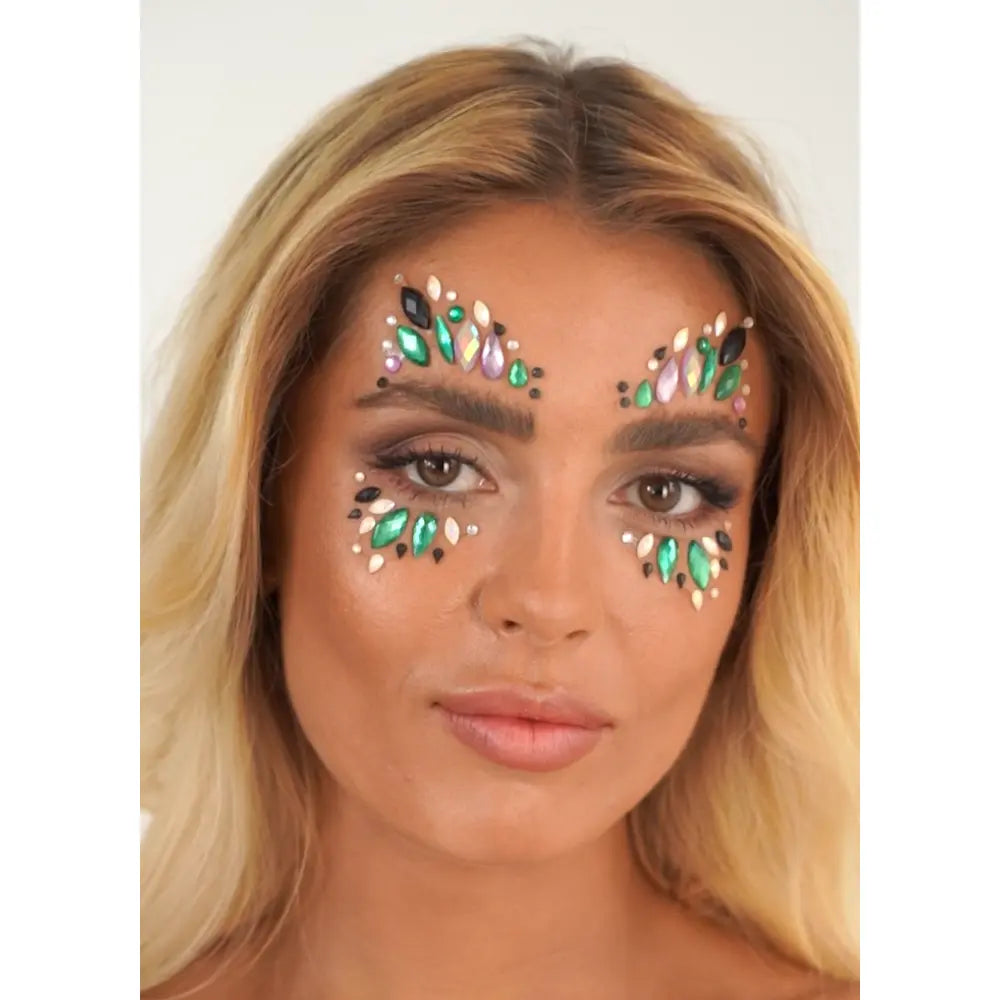 Strass Autocollant - Fairy Dust - Noir - Blanc - Vert & Violet - Glitter