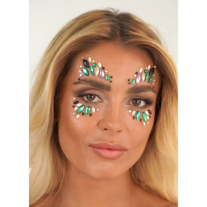 Strass Autocollant - Fairy Dust - Noir - Blanc - Vert & Violet - Glitter