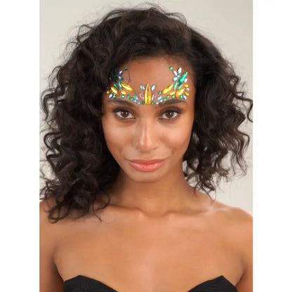 Strass Autocollant - Carnival Queen - Vert - Bleu - Jaune & Violet - Glitter