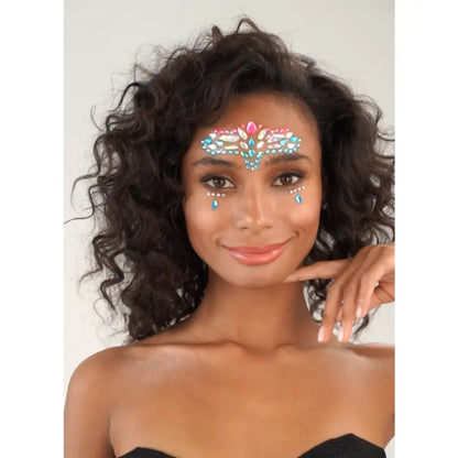 Strass Autocollant - Persian Dreams. -Argent - Bleu & Rose - Glitter