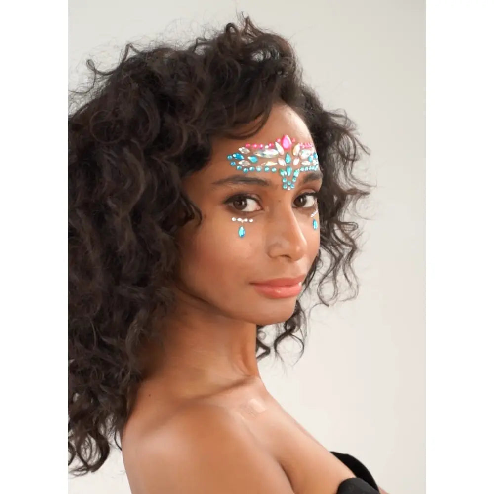 Strass Autocollant - Persian Dreams. -Argent - Bleu & Rose - Glitter
