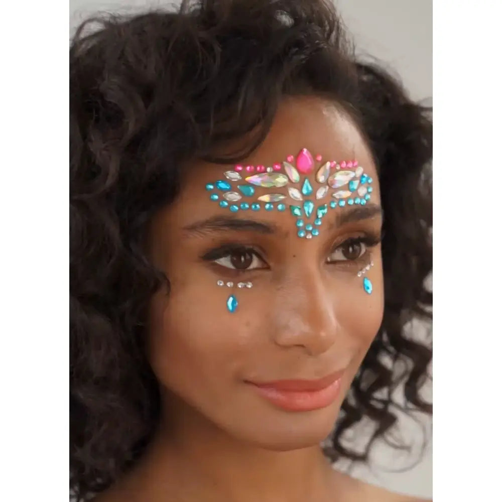 Strass Autocollant - Persian Dreams. -Argent - Bleu & Rose - Glitter