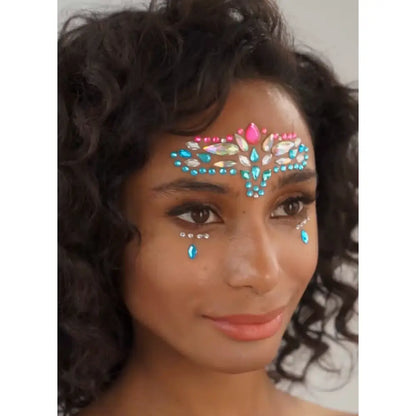 Strass Autocollant - Persian Dreams. -Argent - Bleu & Rose - Glitter