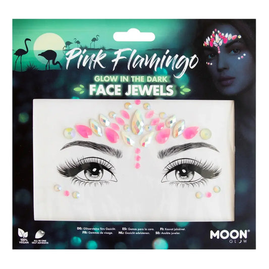 Strass Autocollant - Pink Flamingo - Glow in the dark - Brille dans le noir