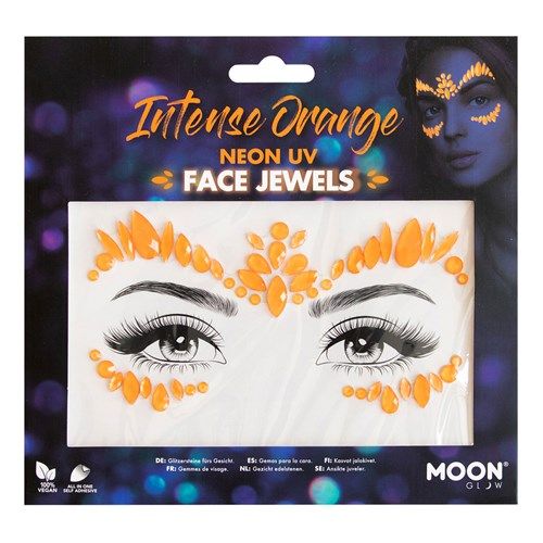 Strass Autocollant - Intense Orange Néon UV